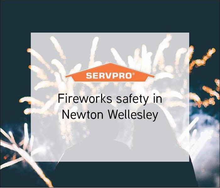 fireworks background with white box and SERVPRO logo 