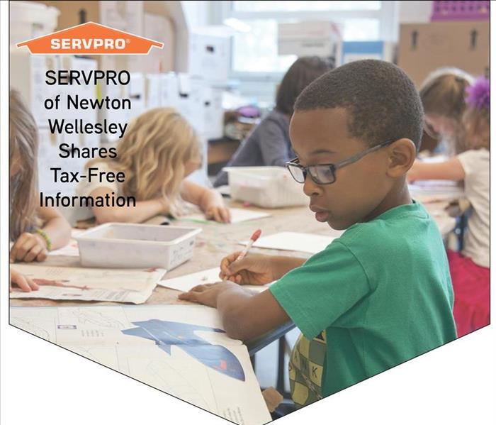 School setting with orange SERVPRO logo